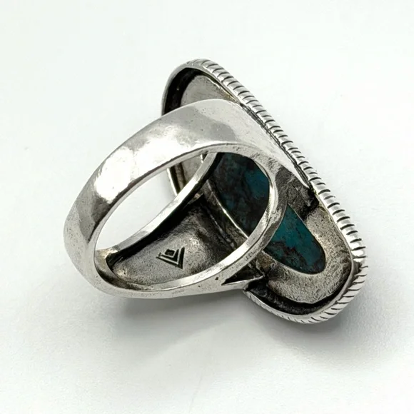 Vintage Silpada 925 Sterling Silver Auth Turquoise Ring |Size 7 | R3482 “Ripple” - Picture 8 of 16